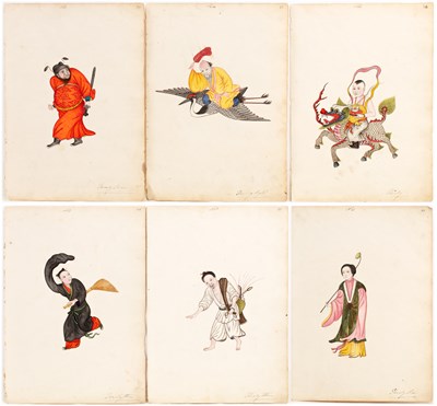 Lot 182 - Chinese School (circa 1770) Chinese Deities...