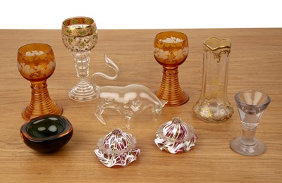 Lot 247 - Small group of glassware English and...