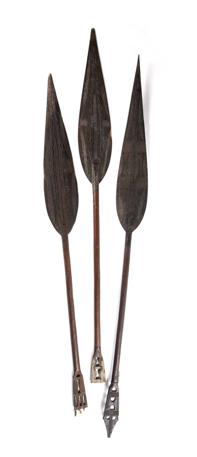 Lot 81 - Collection of hardwood paddles Oceanic,...