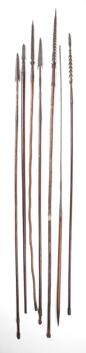 Lot 80 - Collection of fishing spears African/in the...