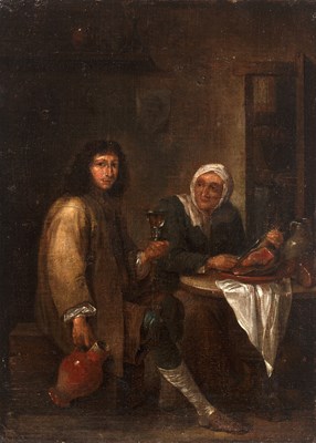 Lot 283 - Circle of David Teniers Interior scene, with...