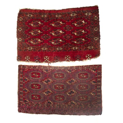 Lot 106A - Two Tekke Turkoman rugs of red ground, each...