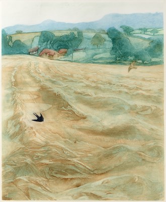 Lot 11 - Robert Greenhalf (b.1950) 'Hayfield', pencil...