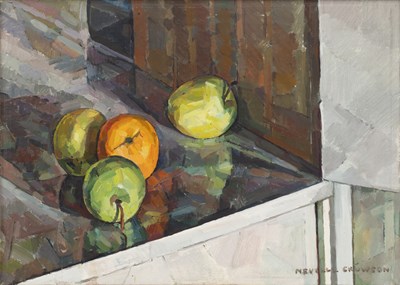 Lot 201 - Neville Crowson (b.1936) Apples and an orange...