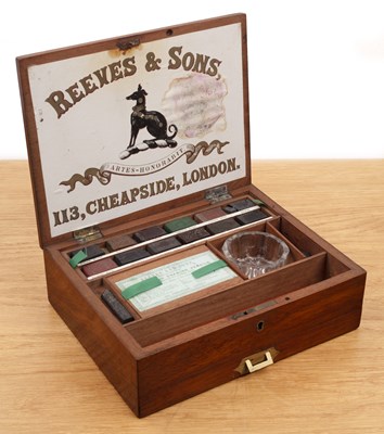 Lot 100 - Reeves & Sons London; 19th Century; mahogany...