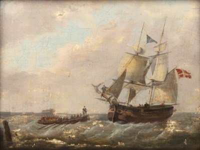 Lot 112 - 19th Century School study of sailors on a...