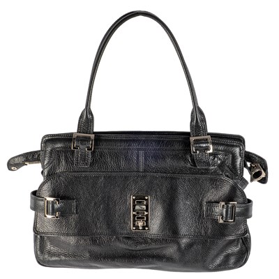 Lot 319 - A Mulberry, Maggie Tote, in black polished...