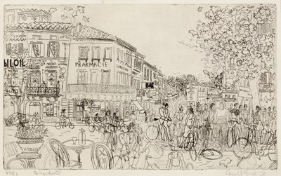 Lot 48 - Anthony Gross (1905-1984) Bicyclists, pencil...