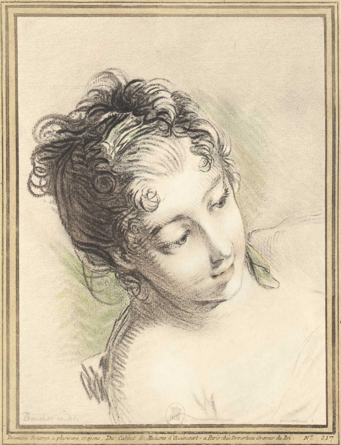 Lot 16 - After François Boucher Head of a young girl,...