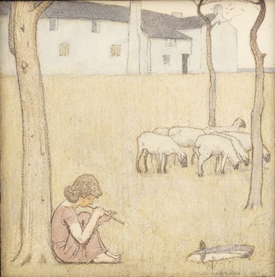 Lot Frederick Cayley Robinson (1862-1927) A young...