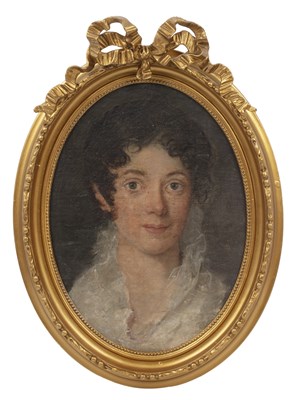 Lot 129 - French School (19th century) Potrait of a lady,...
