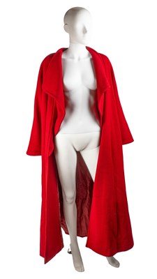 Lot 284 - A Jean Muir, 1980’s long red wool coat, with...