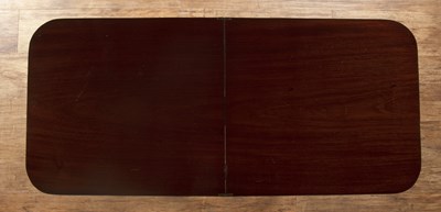 Lot 57 - Mahogany coaching table 19th Century, with...