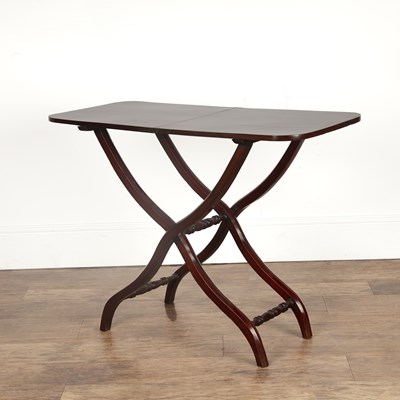 Lot 57 - Mahogany coaching table 19th Century, with...