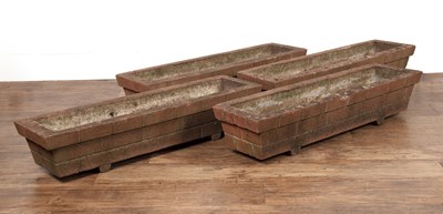 Lot 21A - Four garden planters 20th Century, terracotta...
