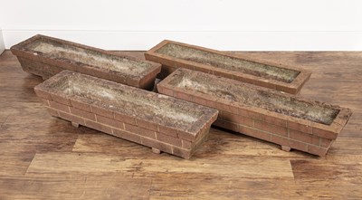 Lot 21B - Four garden planters 20th Century, terracotta...