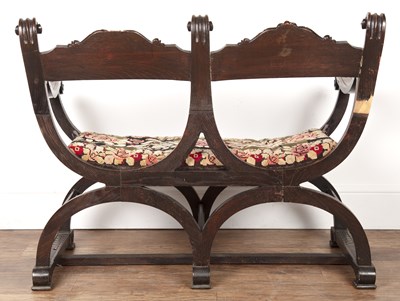 Lot 10 - Gothic revival oak bench, in the Dagobert...