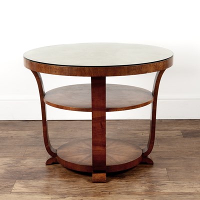 Lot 86 - Art Deco Rosewood, circular-topped table, with...