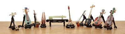 Lot 307 - Collection of model violins Chinese, various...