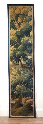 Lot 82 - Antique tapestry fragment Depicting trees on a...