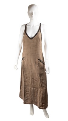 Lot 302 - A GEORGES RECH, long dress with leather...
