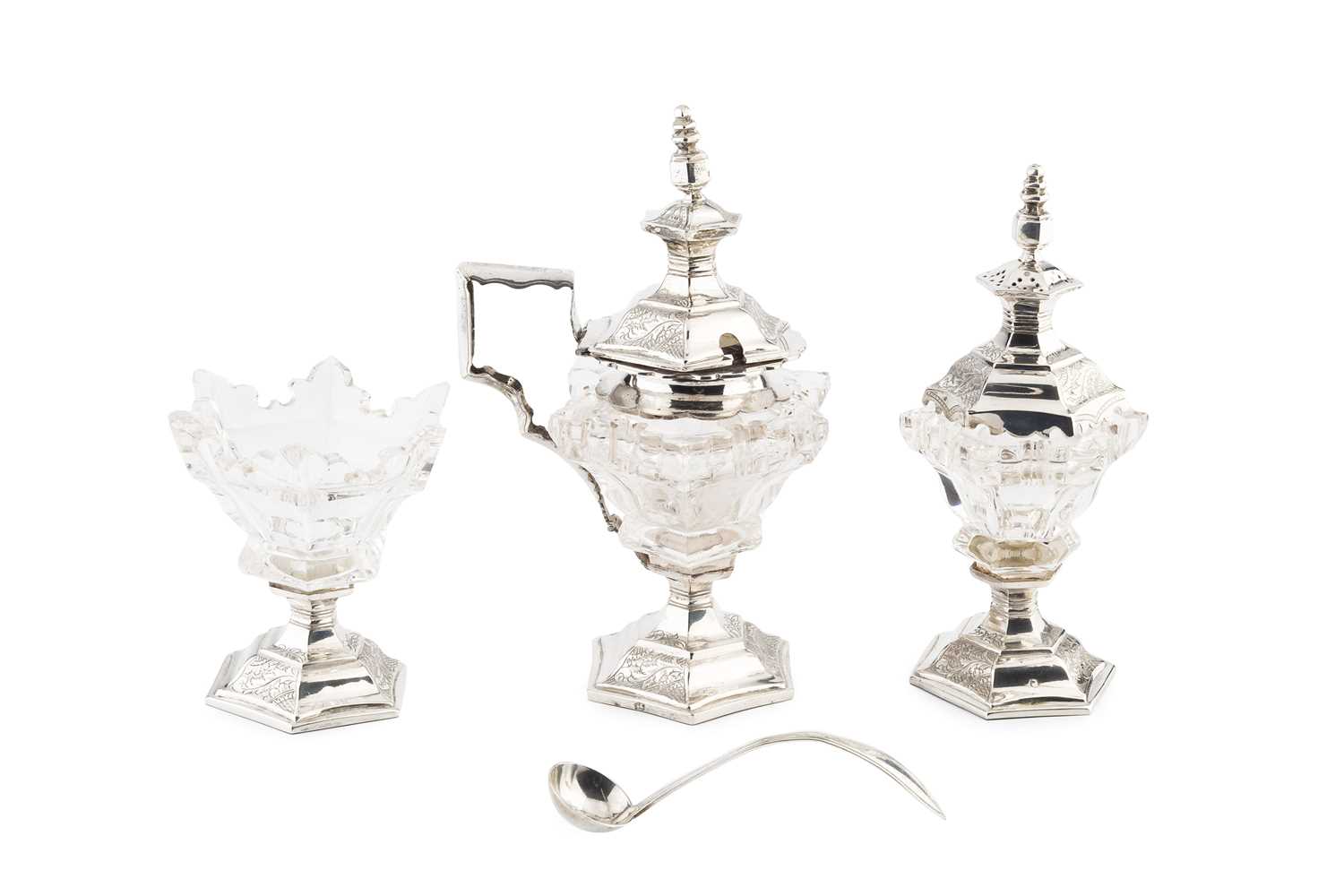 Lot 217 - A 19th century Dutch silver mounted glass...