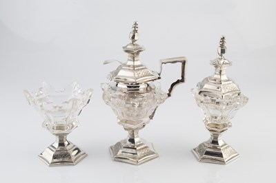 Lot 217 - A 19th century Dutch silver mounted glass...