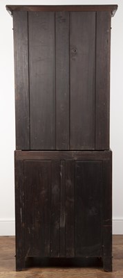 Lot 54 - Mahogany and satinwood bureau bookcase...