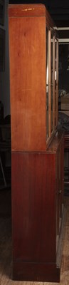 Lot 56 - Pair of mahogany and satinwood library...