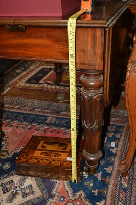 Lot 60 - Mahogany extending dining/pembroke table 19th...