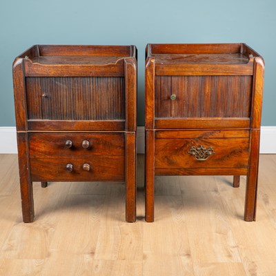 Lot 129 - Two George III mahogany commodes