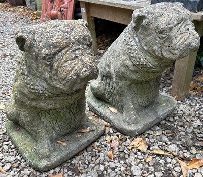Lot 1362A - A pair of cast reconstituted stone sculptures