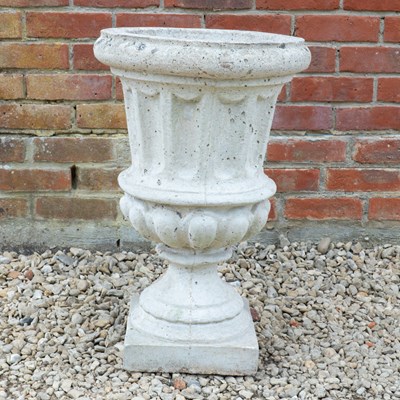 Lot 1372A - A cast reconstituted stone garden urn