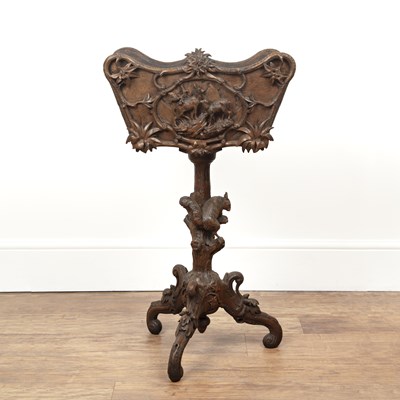 Lot 81 - Black Forest stand 19th Century, with carved...