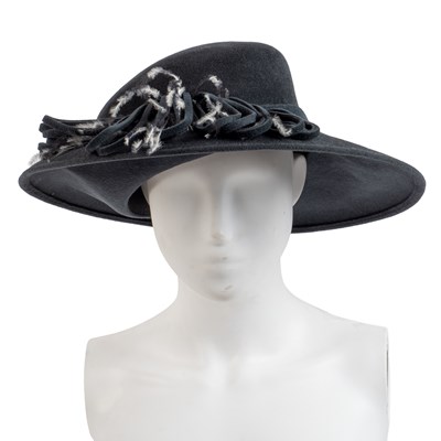 Lot 360 - Three winter dress hats, one in red, one in...