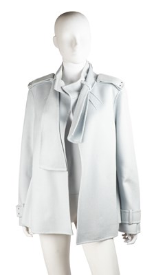 Lot 314 - A Jaeger short pale blue coat with optional...