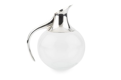 Lot 628 - A modern silver mounted glass claret jug, of...