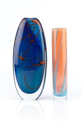 Lot 586 - Bruce Marks (b.1968) Tall stoneform vase Coral...