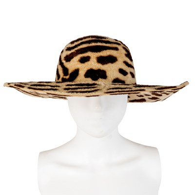 Lot 352 - A Jaeger winter hat in colours of beige and...