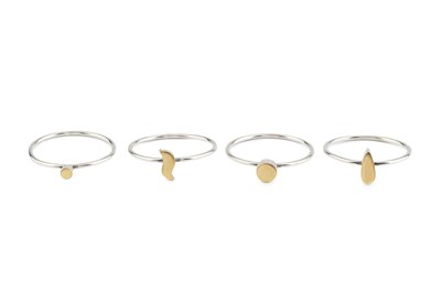 Lot 275 - A collection of stacking rings by Wendy...