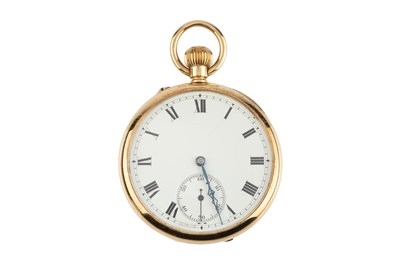 Lot 330 - An 18ct gold open face pocket watch, the white...