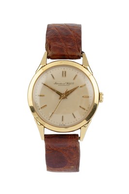 Lot 311 - A wristwatch by IWC, the circular dial with...