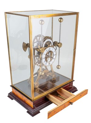 Lot 1017 - A reproduction grasshopper, single fusee, skeleton clock