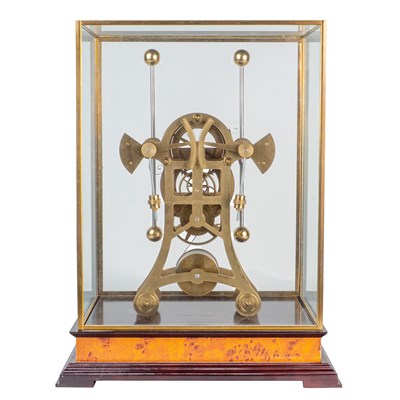 Lot 1017 - A reproduction grasshopper, single fusee, skeleton clock