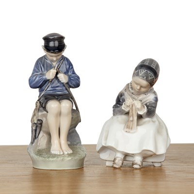Lot 281 - Royal Copenhagen Two figures, ceramic, one of...