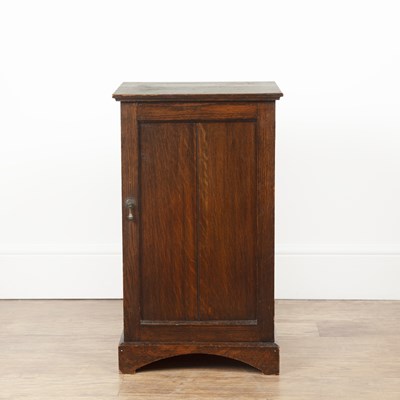 Lot 58 - Arts and Crafts Oak, pot or bedside cupboard,...