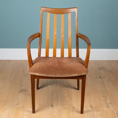 Lot 1212 - A set of eight teak G Plan dining chairs together with a 'D-Scan' table