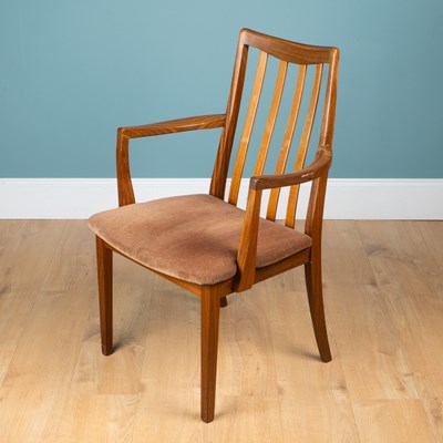 Lot 1212 - A set of eight teak G Plan dining chairs together with a 'D-Scan' table