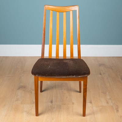 Lot 1212 - A set of eight teak G Plan dining chairs together with a 'D-Scan' table