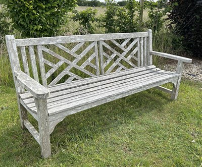 Lot A teak garden bench